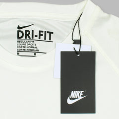 NKE Imported Mesh Shoulder Dri Fit T-Shirt (White)