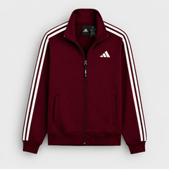 ADDAS EDGE LINE POLYESTER FLEECE TRACKSUIT (MAROON)