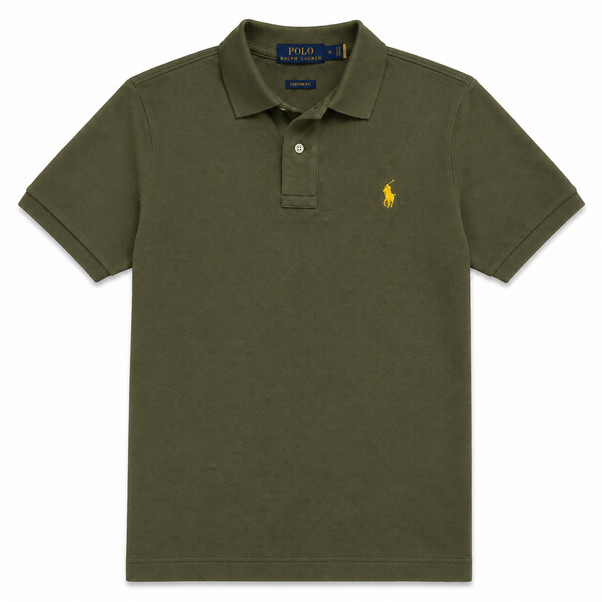 RL SMALL PONY PIQUE COTTON POLO SHIRT (OLIVE GREEN)