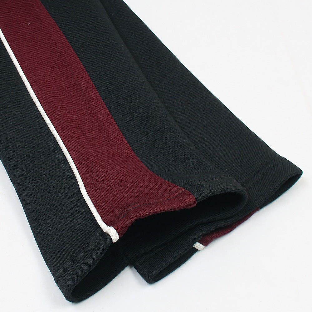 LCSTE Imported Cotton Fleece Tracksuit (Black&Maroon)