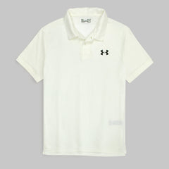 UA Imported Mesh Dri Fit Polo Shirt (Off-White)