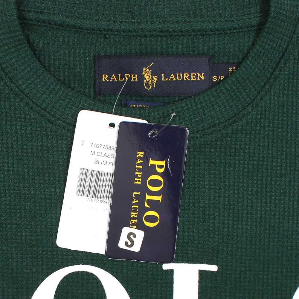 RL PREMIUM OVERSIZED WAFFLE LOGO PONY T-SHIRT (GREEN)