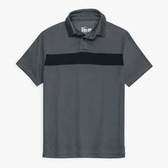 NKE PREMIUM MESH DRI-FIT PANALED POLO SHIRT (GREY/BLACK)