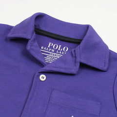 RL PREMIUM KIDS CUBAN COLLAR CASUAL SHIRT (PURPLE)