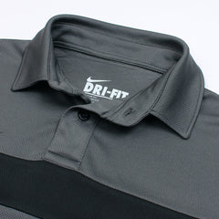 NKE PREMIUM MESH DRI-FIT PANALED POLO SHIRT (GREY/BLACK)