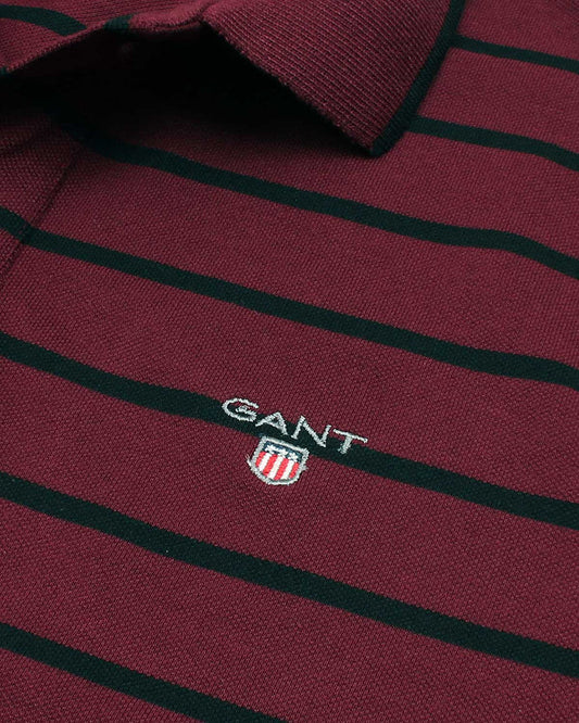 G-A-N-T IMPORTED MEN'S STRIPPER POLO SHIRT (MAROON)