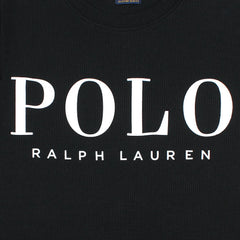 RL PREMIUM THERMAL COTTON IVORY LOGO SWEATSHIRT (BLACK)