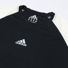 ADDAS Imported Mesh Shoulder Dri Fit T-Shirt (White & Black)