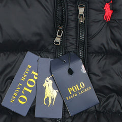 RL IMPORTED HANDWOVEN GORHM DOWN VEST JACKET (BLACK)