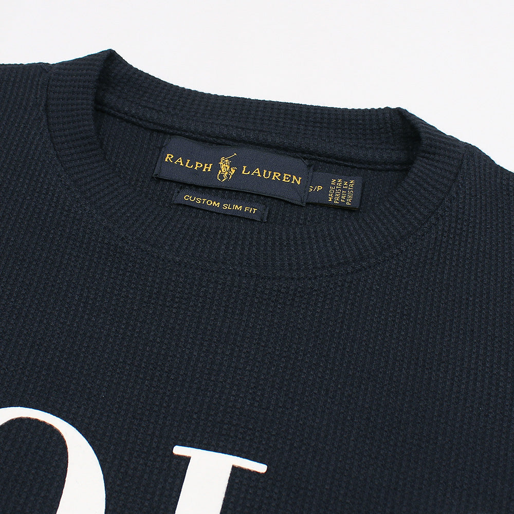RL PREMIUM OVERSIZED WAFFLE LOGO PONY T-SHIRT (NAVY BLUE)