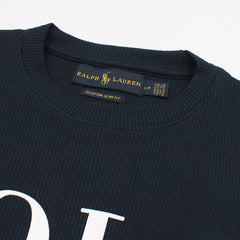 RL PREMIUM OVERSIZED WAFFLE LOGO PONY T-SHIRT (NAVY BLUE)