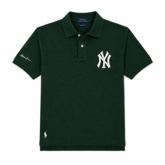 RL NY COTTON PIQUE COTTON POLO SHIRT (GREEN)
