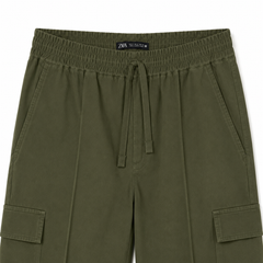 Z.A.R.A IMPORTED FOUR POCKET OVERSIZE TROUSER (OLIVE)