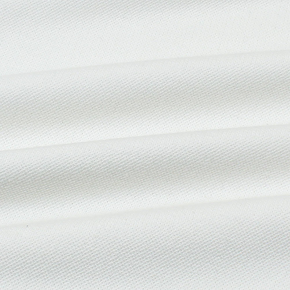 RL Imported Pique Cotton Fleece Zip-up Mockneck (White)