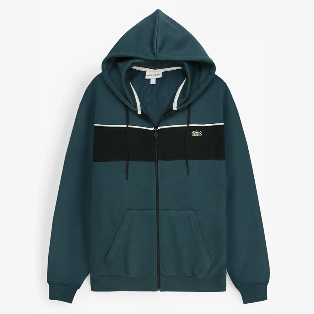 LCSTE Imported Cotton Fleece Zipper Hoodie (Teal&Black)