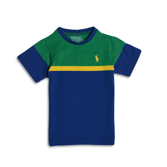 RL KIDS T SHIRT SMALL PONY (GREEN/ROYAL)