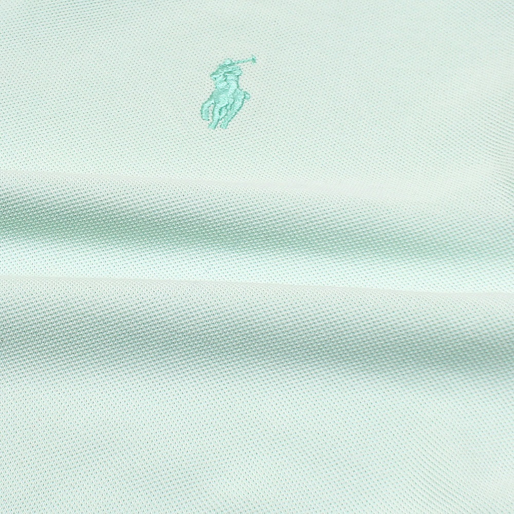 RL Premium Small Pony Zip Up Polo shirt (Sea Green)