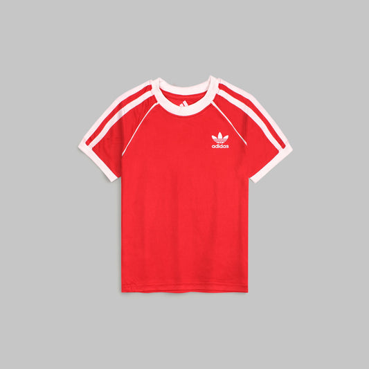 ADDAS PREMIUM KIDS PIPING DRI FIT TWINSET (RED)