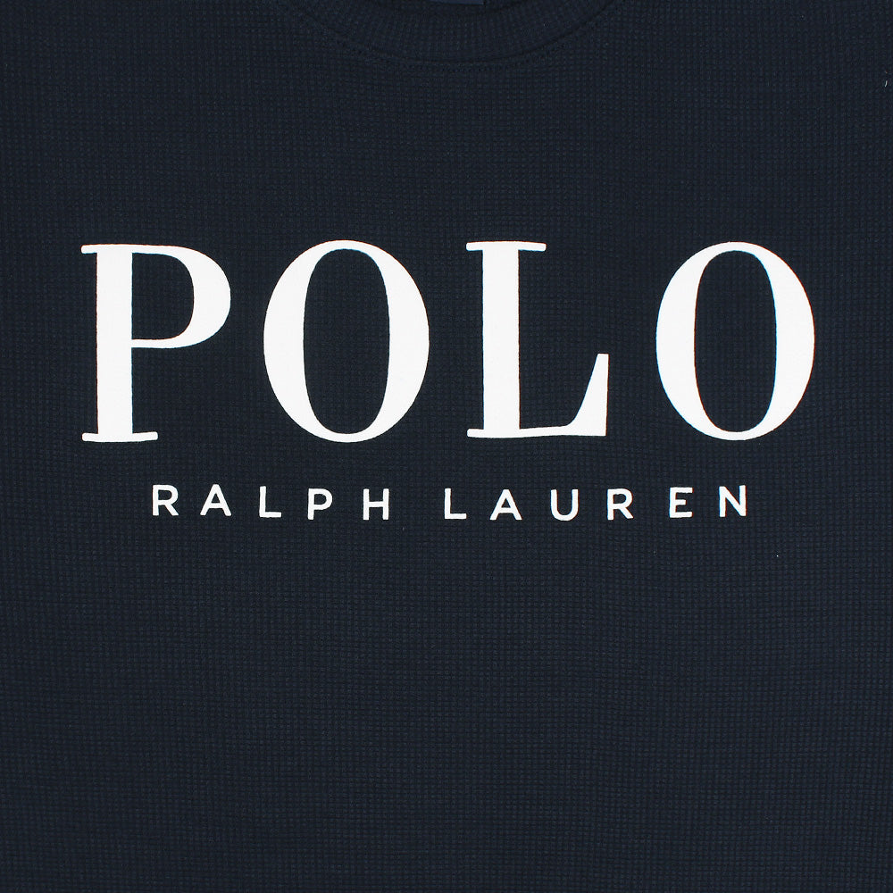 RL PREMIUM OVERSIZED WAFFLE LOGO PONY T-SHIRT (NAVY BLUE)