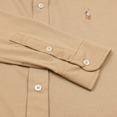 RL IMPORTED MEN'S OXFORD BUTTON CASUAL SHIRT (KHAKI)