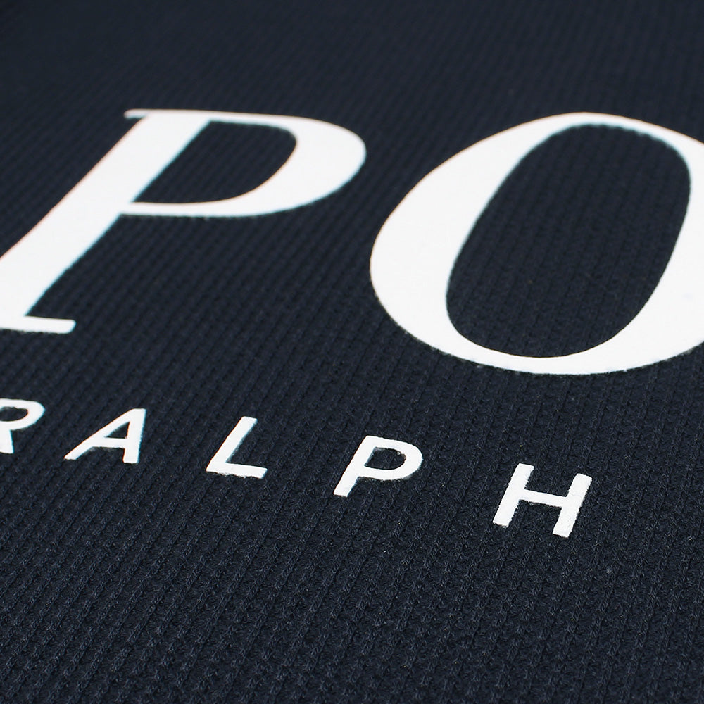 RL PREMIUM OVERSIZED WAFFLE LOGO PONY T-SHIRT (NAVY BLUE)