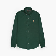 RL IMPORTED MEN'S OXFORD BUTTON CASUAL SHIRT (GREEN)