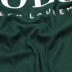 RL PREMIUM THERMAL COTTON IVORY LOGO SWEATSHIRT (DK GREEN)