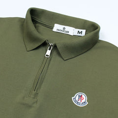 MNCLR Premium Zip Up Polo shirt (Olive Green)