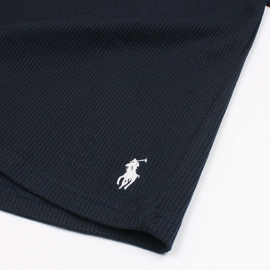 RL PREMIUM WAFFLE LOGO PONY T-SHIRT (NAVY BLUE)