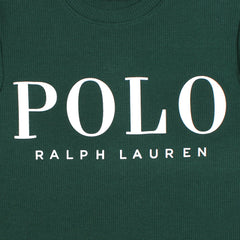 RL PREMIUM THERMAL COTTON IVORY LOGO SWEATSHIRT (DK GREEN)