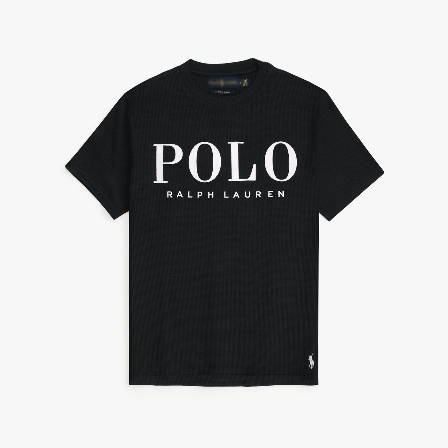 RL PREMIUM OVERSIZED WAFFLE LOGO PONY T-SHIRT (BLACK)
