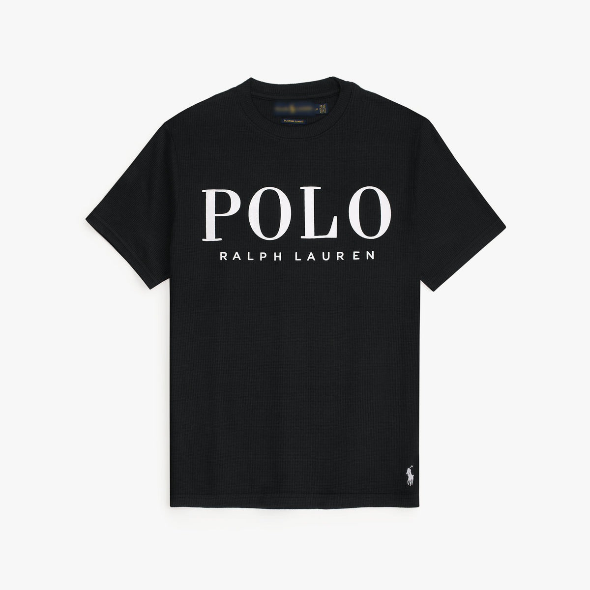 RL PREMIUM OVERSIZED WAFFLE LOGO PONY T-SHIRT (BLACK)