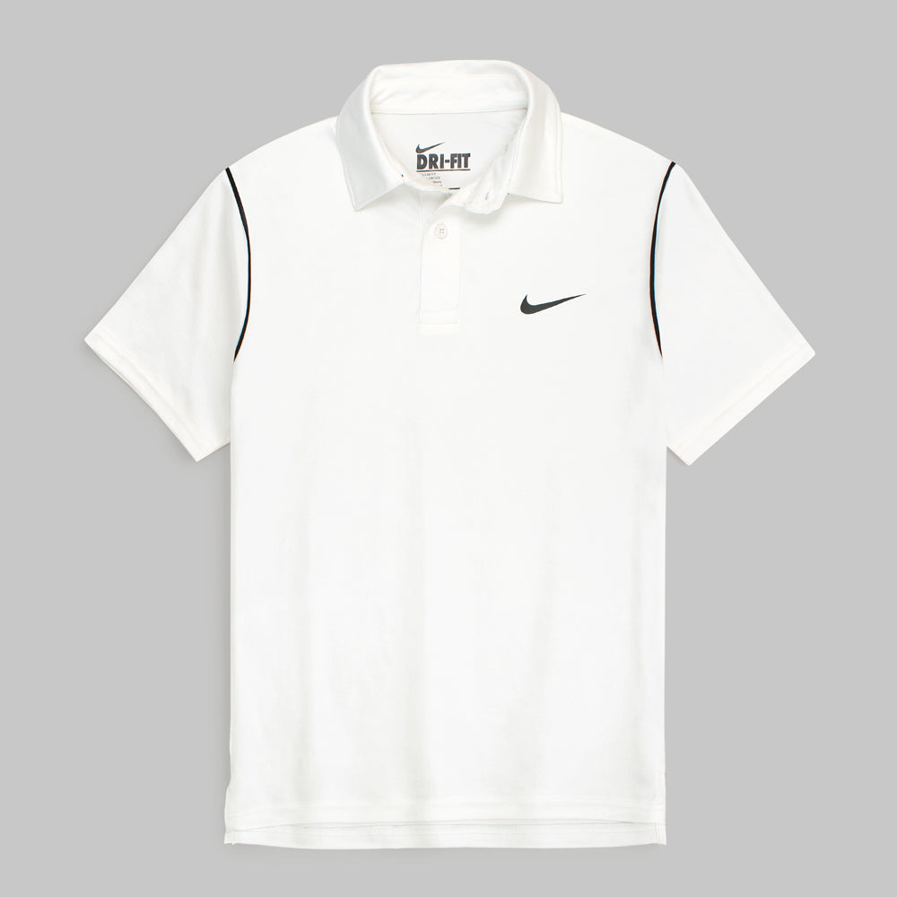 NKE PREMIUM DRI-FIT PIPING POLO SHIRT (OFF-WHITE)