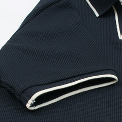 ZR PREMIUM MEN'S V NECK POLO SHIRT (NAVY BLUE)