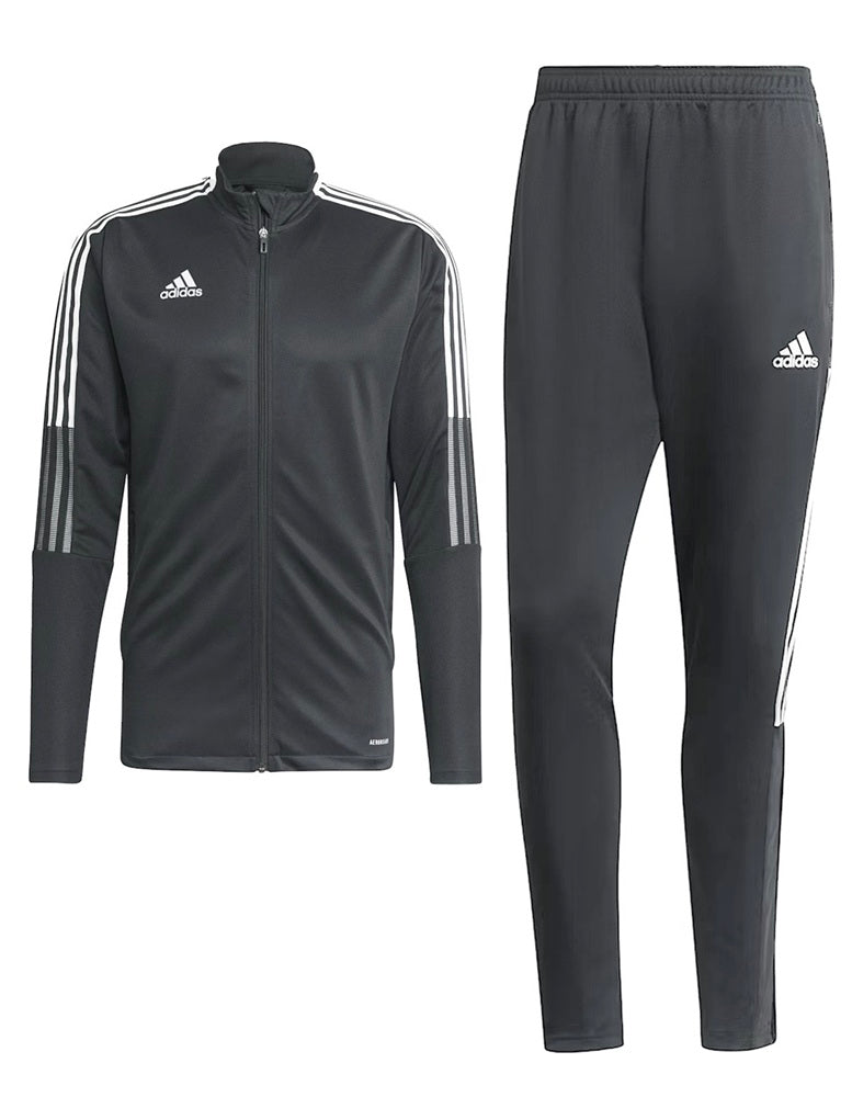 Addas Imported polyester Fleece Aro-Mesh Tracksuit (Grey)