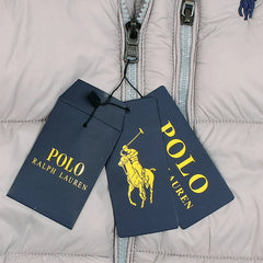 RL IMPORTED HANDWOVEN GORHM DOWN VEST JACKET (SILVER)