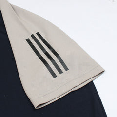ADDAS Imported Mesh Shoulder Dri Fit T-Shirt (Navy & Grey)