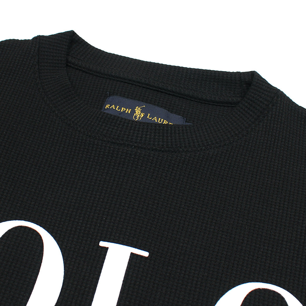 RL PREMIUM OVERSIZED WAFFLE LOGO PONY T-SHIRT (BLACK)