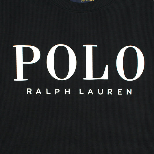 RL PREMIUM WAFFLE LOGO PONY T-SHIRT (BLACK)