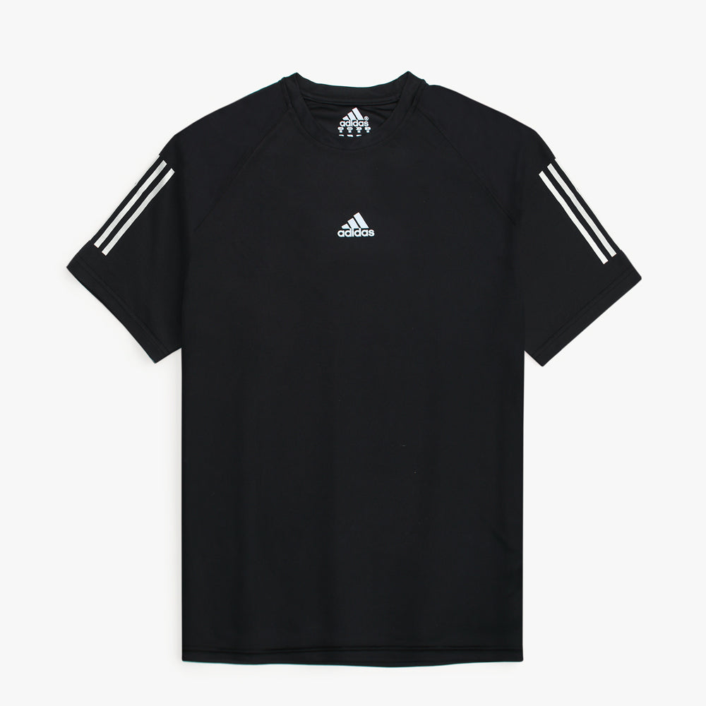 AD12 Imported Mesh Shoulder Dri Fit T-Shirt (Black)