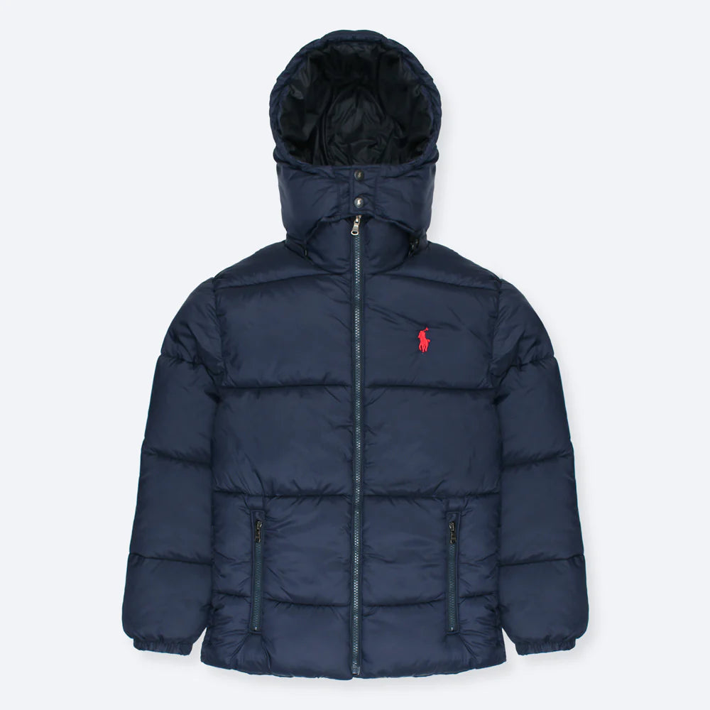 RL PREMIUM MEN DOWN HOODED PUFFER JACKET (NAVY BLUE)