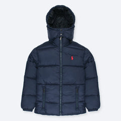 RL PREMIUM MEN DOWN HOODED PUFFER JACKET (NAVY BLUE)