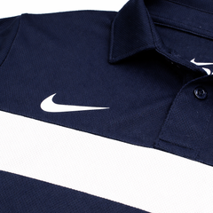NKE PREMIUM MESH DRI-FIT PANALED POLO SHIRT (NAVY BLUE)