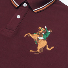 GRDNO Premium Napoleon Cow Boy Polo Shirt Maroon