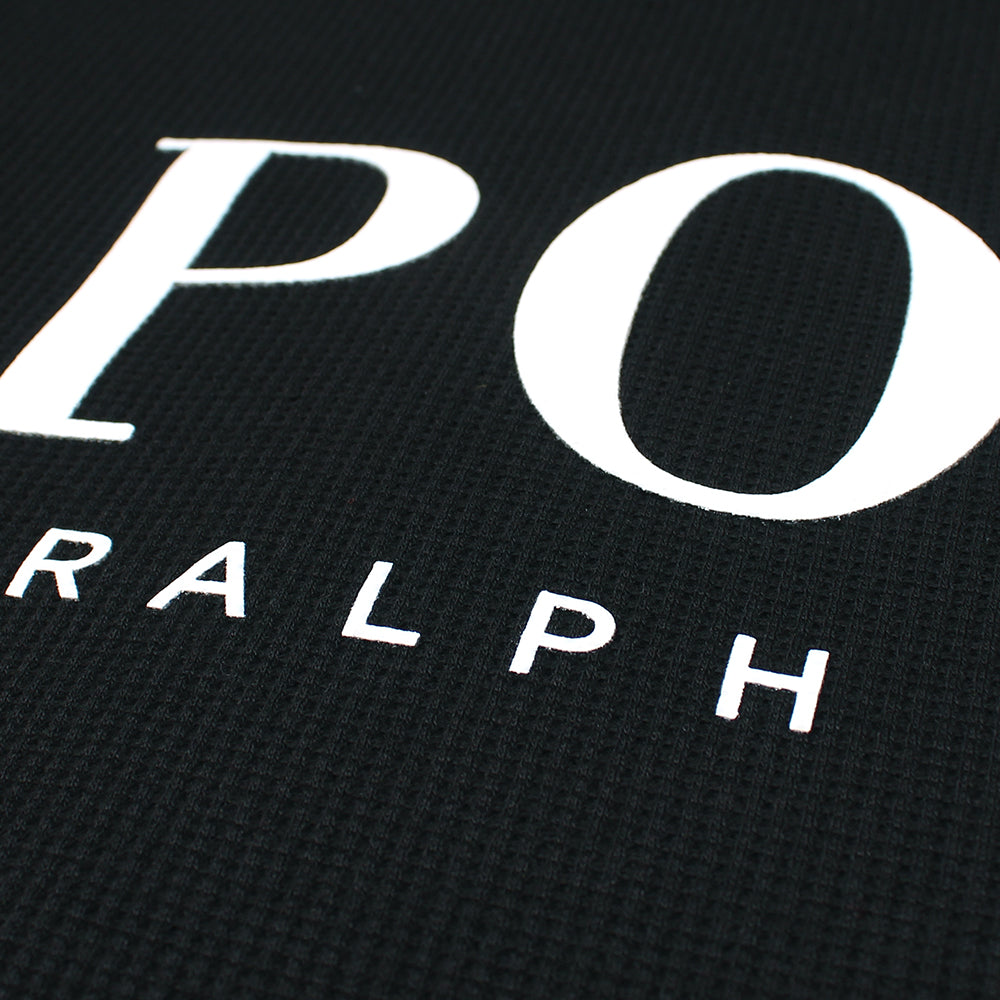 RL PREMIUM OVERSIZED WAFFLE LOGO PONY T-SHIRT (BLACK)