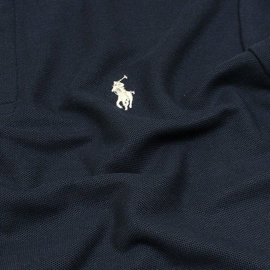 RL PREMIUM S/P JACQUARD COLLAR POLO (NAVY BLUE)