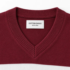 V Neck Striped Sweater