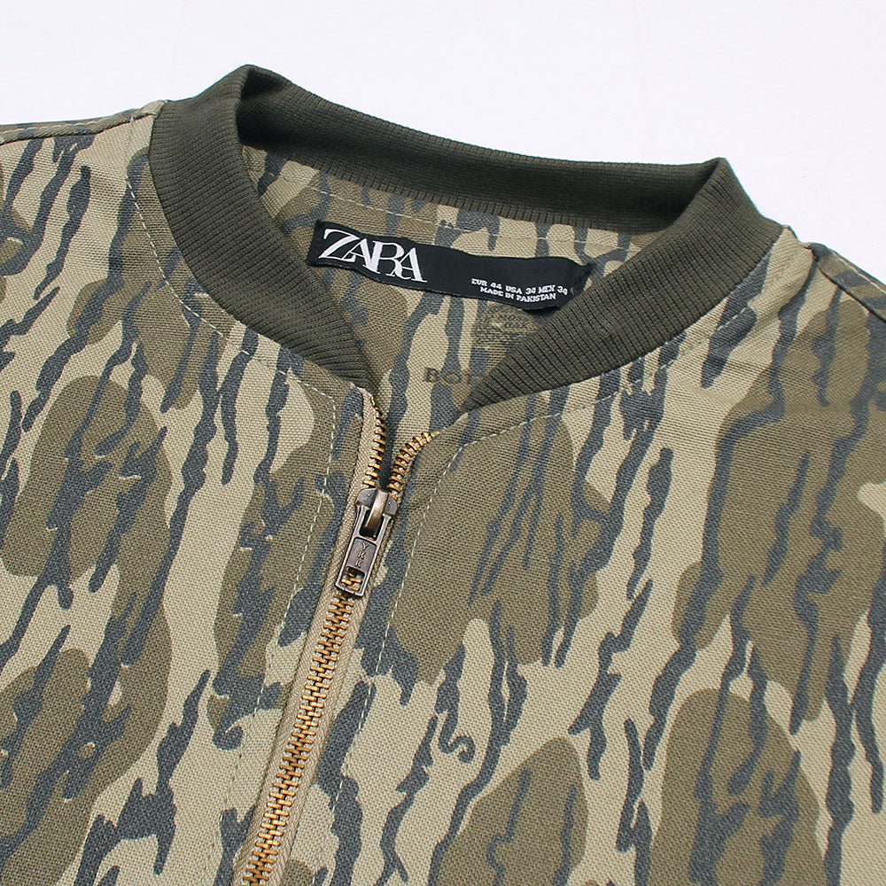 Z.A.R.A Premium Cotton Twill Jacket (Army Green)