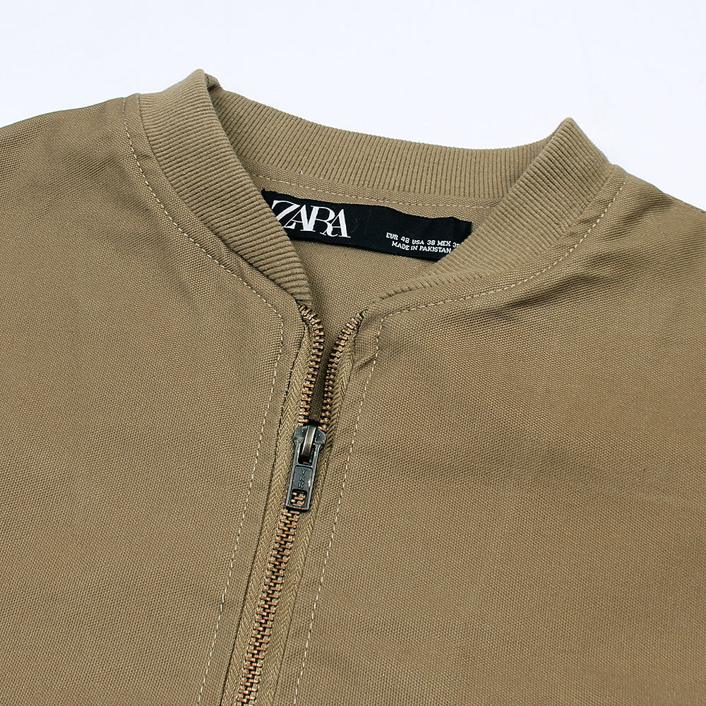 Z.A.R.A Premium Cotton Twill Jacket (Khaki)