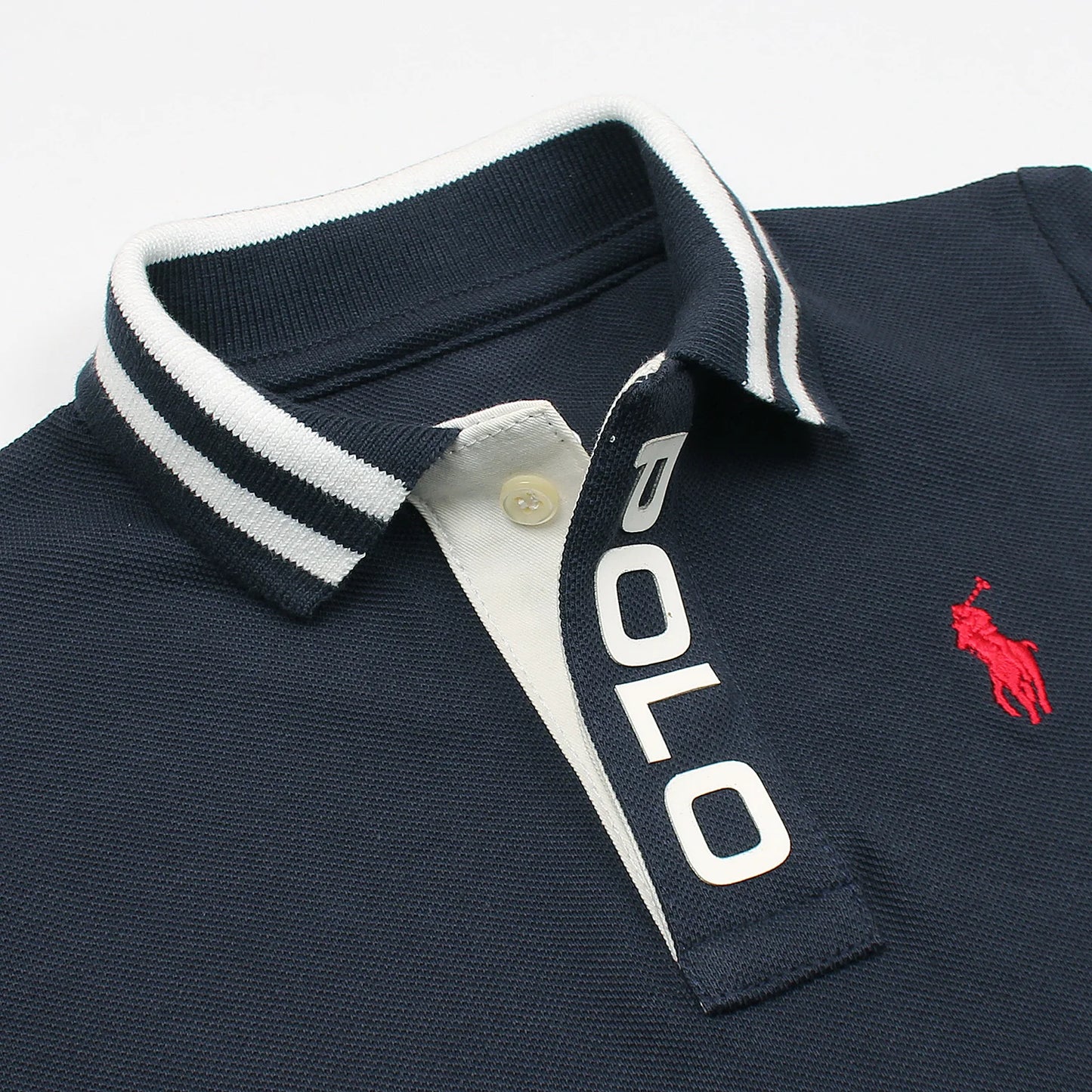 RL Kids Premium Placket Polo Shirt (Navy Blue)